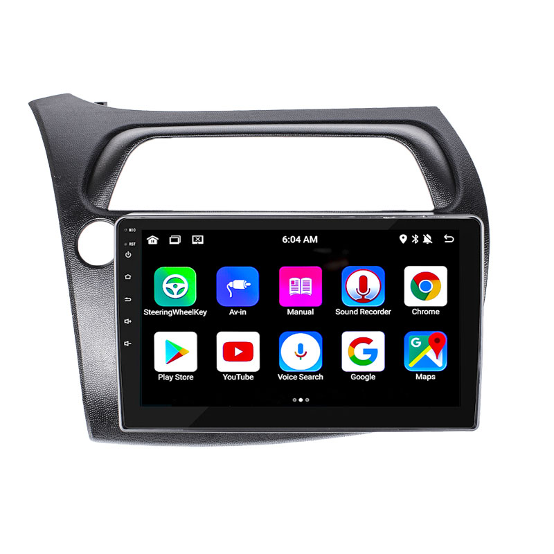 Штатная магнитола Lesko для Honda Civic Type R VIII 2006-2008 экран 9" 2/32Gb Wi-Fi GPS Base