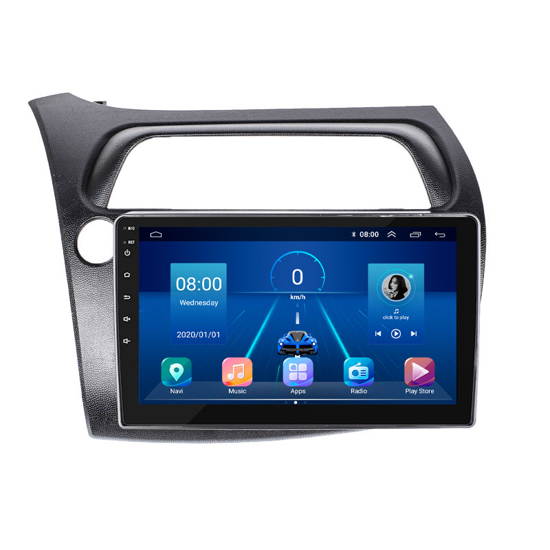 Штатная магнитола Lesko для Honda Civic Type R VIII 2006-2008 экран 9" 6/128Gb 4G Wi-Fi GPS Top