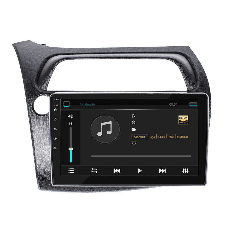 Штатная магнитола Lesko для Honda Civic Type R VIII Рестайлинг 2008-2011 экран 9" 4/64Gb 4G Wi-Fi GPS Top