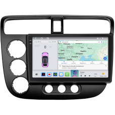 Штатная магнитола Lesko для Honda Civic VII 2000-2003 экран 9" 4/64 QLED CarPlay 4G Wi-Fi GPS 360 Prime
