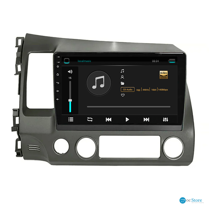 Штатная магнитола Lesko для Honda Civic VIII 2005-2009 экран 10" 2/32Gb Wi-Fi GPS Base