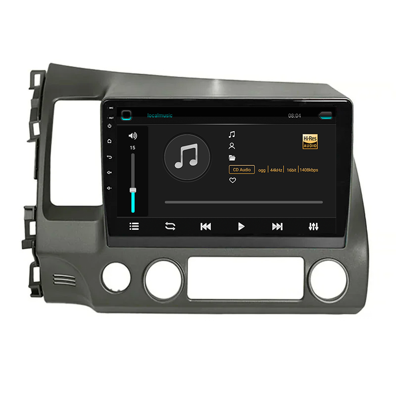 Штатная магнитола Lesko для Honda Civic VIII 2005-2009 экран 10" 2/32Gb 4G Wi-Fi GPS Top