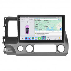 Штатная магнитола Lesko для Honda Civic VIII Рестайлинг 2008-2012 экран 10" 4/64 QLED CarPlay 4G Wi-Fi GPS 360 Prime