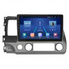 Штатная магнитола Lesko для Honda Civic VIII Рестайлинг 2008-2012 экран 10" 2/32Gb 4G Wi-Fi GPS Top