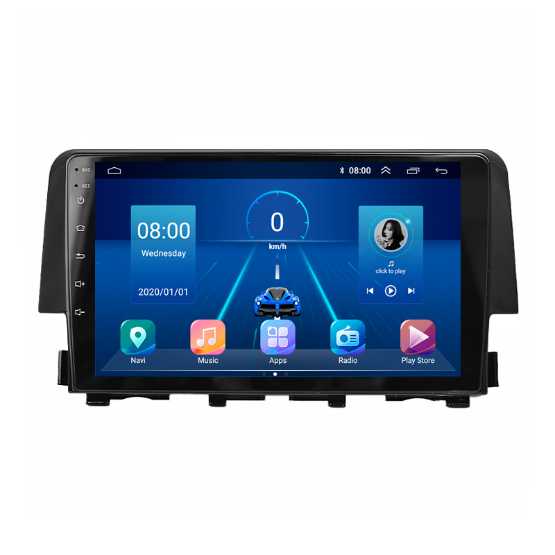 Штатная магнитола Lesko для Honda Civic X 2015-2021 экран 9" 2/32Gb 4G Wi-Fi GPS Top