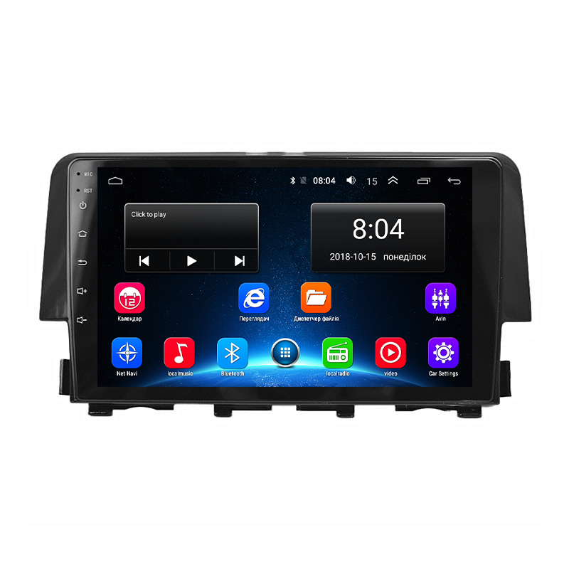 Штатная магнитола Lesko для Honda Civic X 2015-2021 экран 9" 2/32Gb Wi-Fi GPS Base