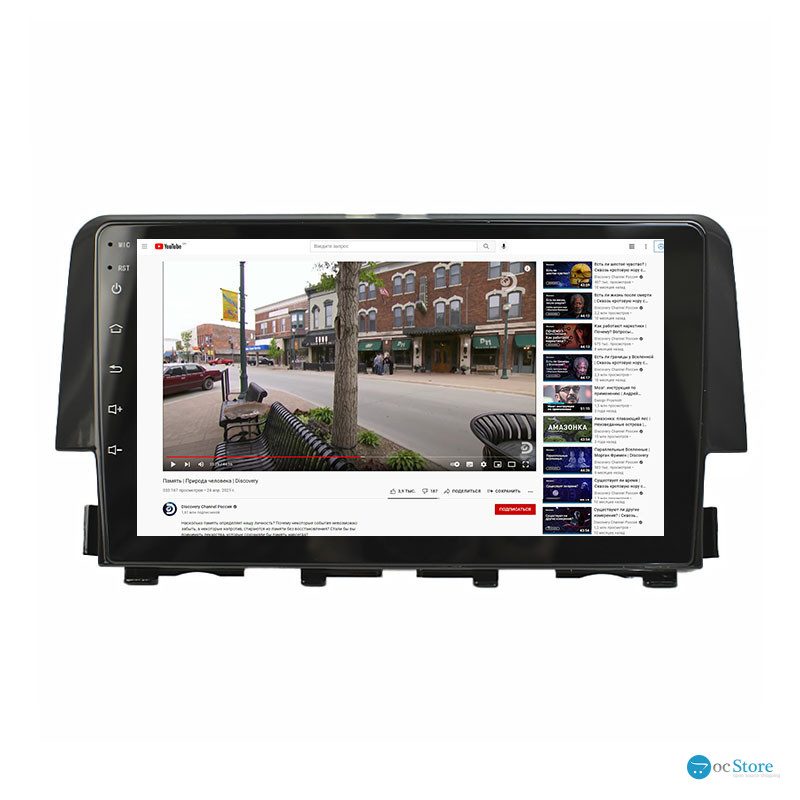 Штатная магнитола Lesko для Honda Civic X 2015-2021 экран 9" 2/32Gb Wi-Fi GPS Base