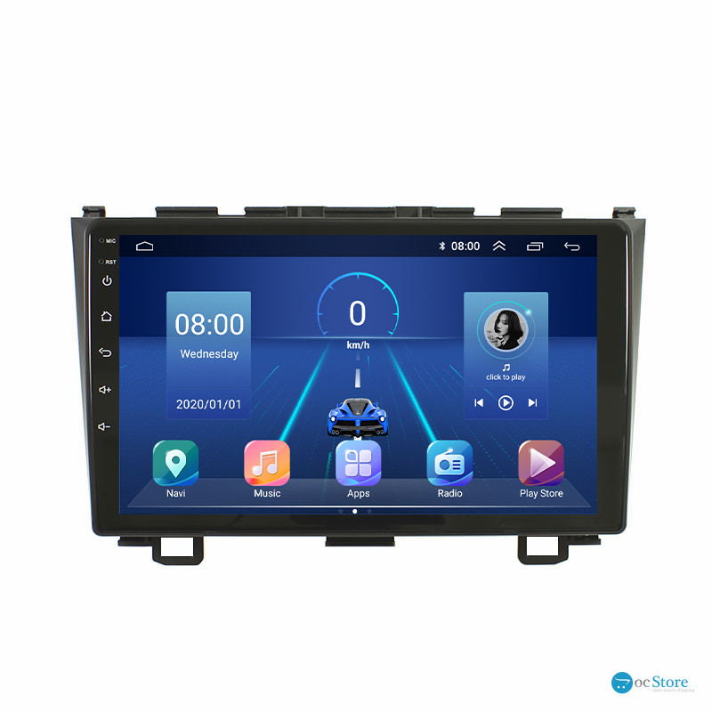 Штатная магнитола Lesko для Honda CR-V III 2006-2009 экран 9" 2/32Gb 4G Wi-Fi GPS Top