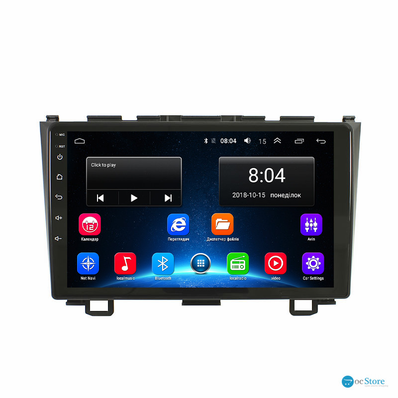 Штатная магнитола Lesko для Honda CR-V III 2006-2009 экран 9" 2/32Gb Wi-Fi GPS Base