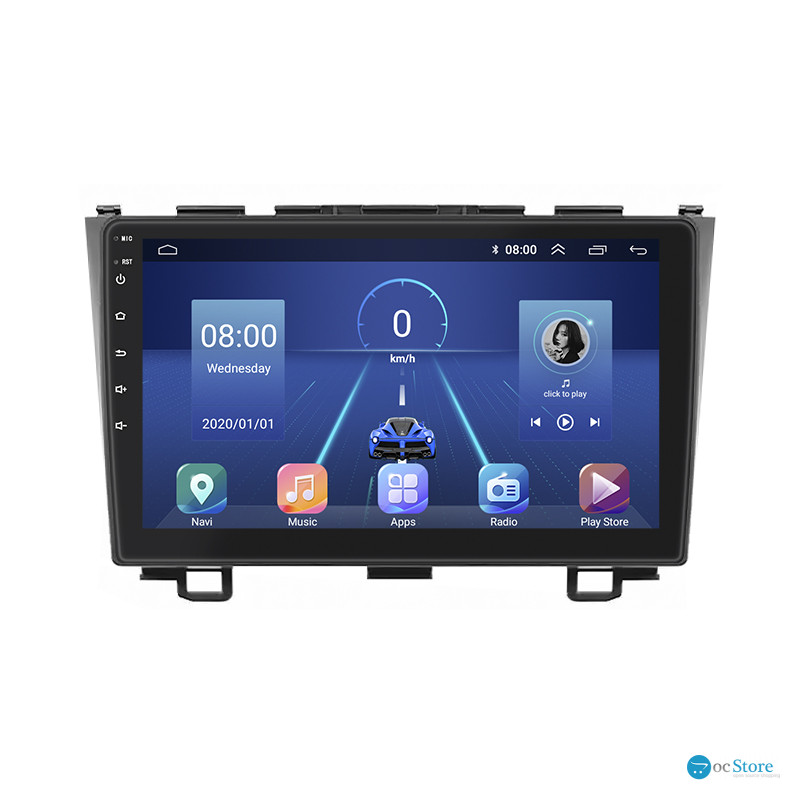 Штатная магнитола Lesko для Honda CR-V III 2006-2009 экран 9" 6/128Gb 4G Wi-Fi GPS Top