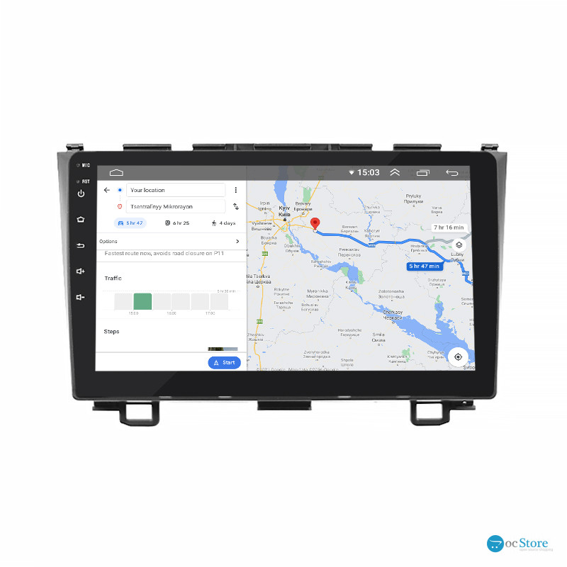 Штатная магнитола Lesko для Honda CR-V III Рестайлинг 2009-2012 экран 9" 2/32Gb Wi-Fi GPS Base
