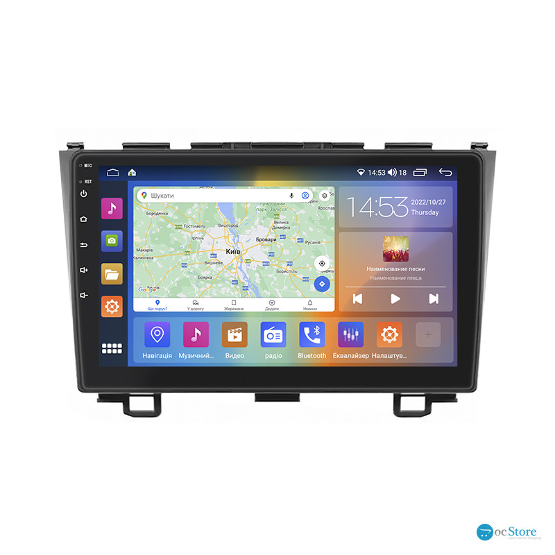 Штатная магнитола Lesko для Honda CR-V III Рестайлинг 2009-2012 экран 9" 4/64Gb CarPlay 4G Wi-Fi GPS Prime