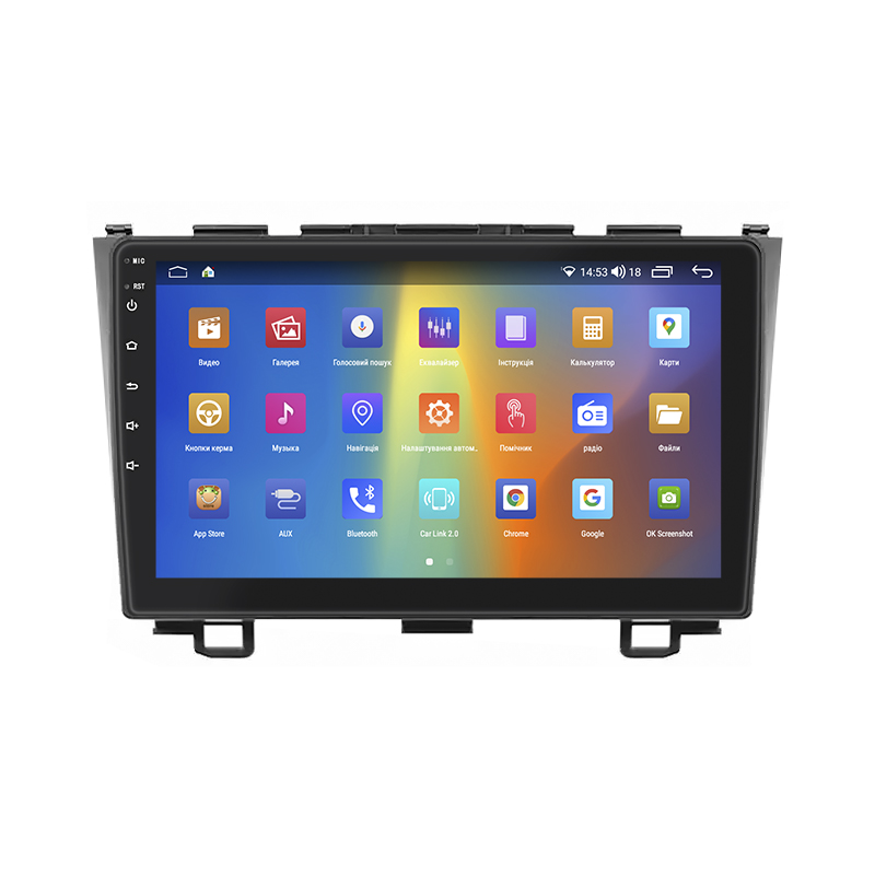 Штатная магнитола Lesko для Honda CR-V III Рестайлинг 2009-2012 экран 9" 4/64Gb CarPlay 4G Wi-Fi GPS Prime