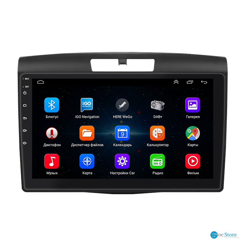 Штатная магнитола Lesko для Honda CR-V IV 2011-2015 экран 9" 1/16Gb Wi-Fi GPS Base