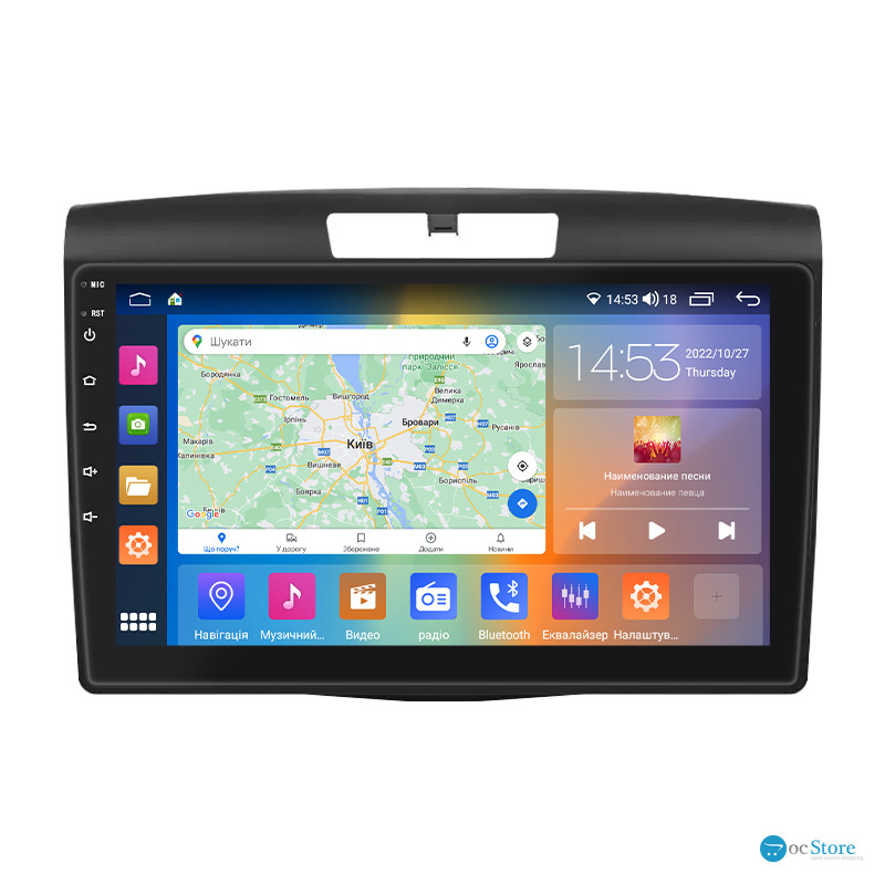 Штатная магнитола Lesko для Honda CR-V IV 2011-2015 экран 9" 2/32Gb CarPlay 4G Wi-Fi GPS Prime