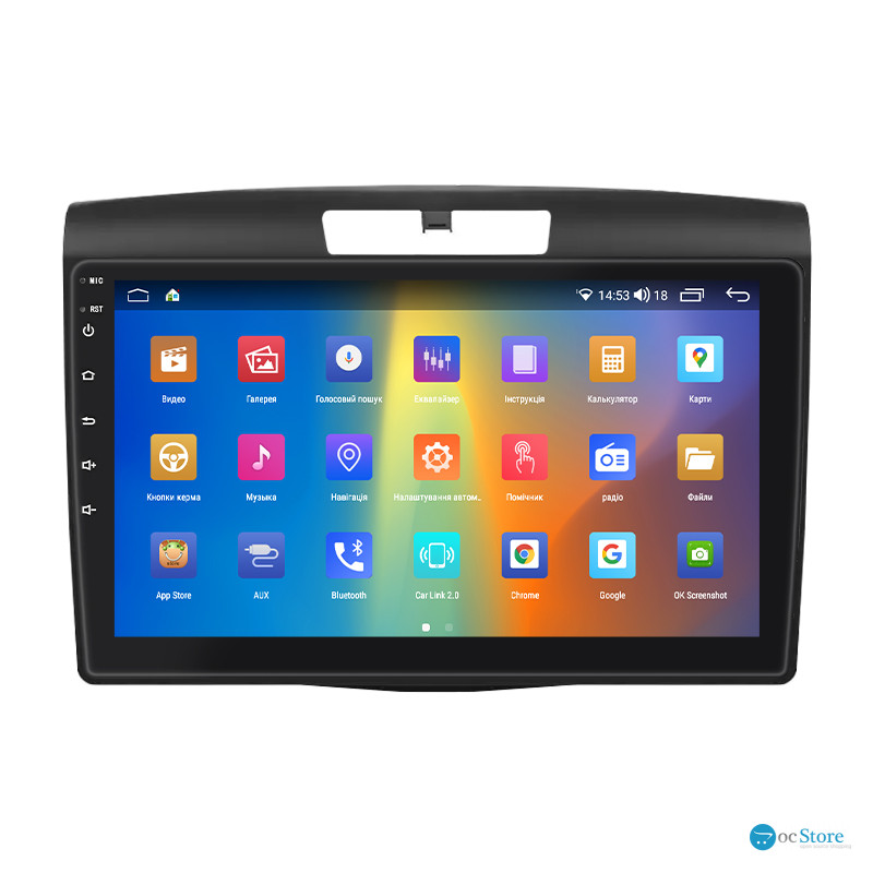 Штатная магнитола Lesko для Honda CR-V IV 2011-2015 экран 9" 2/32Gb CarPlay 4G Wi-Fi GPS Prime