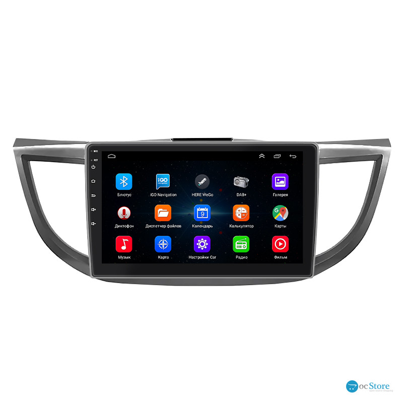 Штатная магнитола Lesko для Honda CR-V IV Рестайлинг 2014-2018 экран 10" 1/16Gb Wi-Fi GPS Base