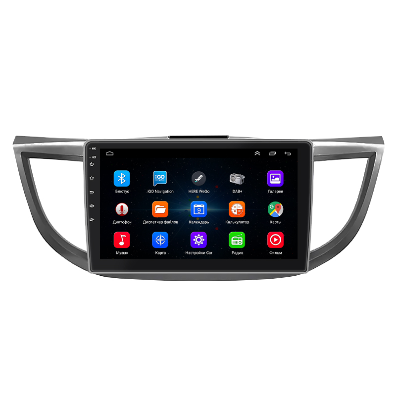 Штатная магнитола Lesko для Honda CR-V IV Рестайлинг 2014-2018 экран 10" 1/16Gb Wi-Fi GPS Base