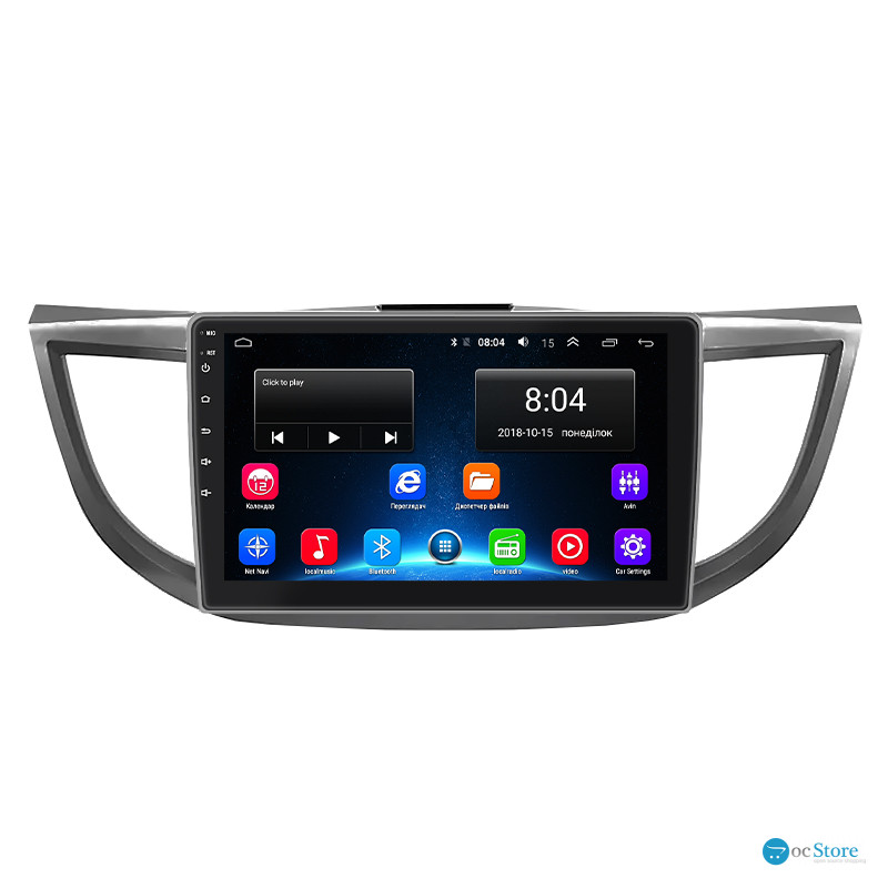 Штатная магнитола Lesko для Honda CR-V IV Рестайлинг 2014-2018 экран 10" 2/32Gb Wi-Fi GPS Base
