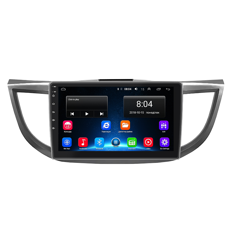 Штатная магнитола Lesko для Honda CR-V IV Рестайлинг 2014-2018 экран 10" 2/32Gb Wi-Fi GPS Base