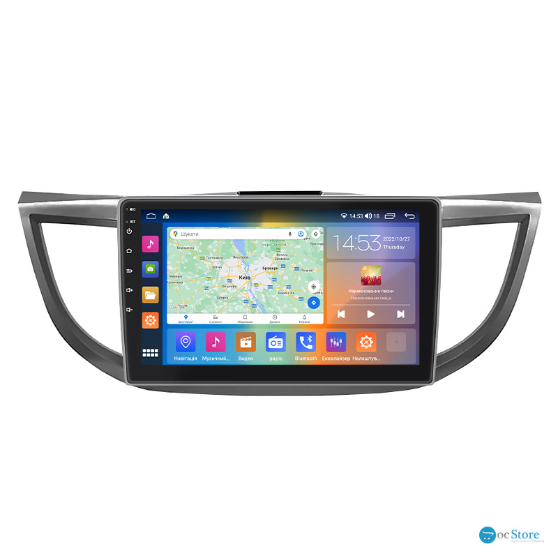Штатная магнитола Lesko для Honda CR-V IV Рестайлинг 2014-2018 экран 10" 2/32Gb CarPlay 4G Wi-Fi GPS Prime