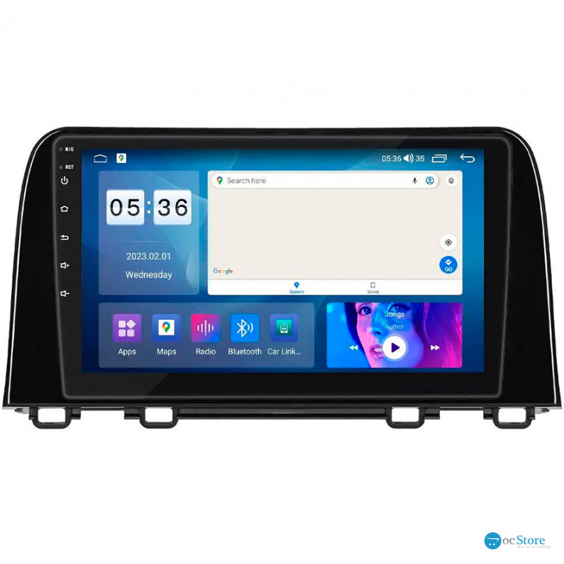 Штатная магнитола Lesko для Honda CR-V V 2016-2020 экран 9" 4/64Gb CarPlay 4G Wi-Fi GPS Prime