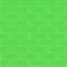 3D панель самоклеюча 700х770х3мм цегла Зелена (013-3) SW-00000639