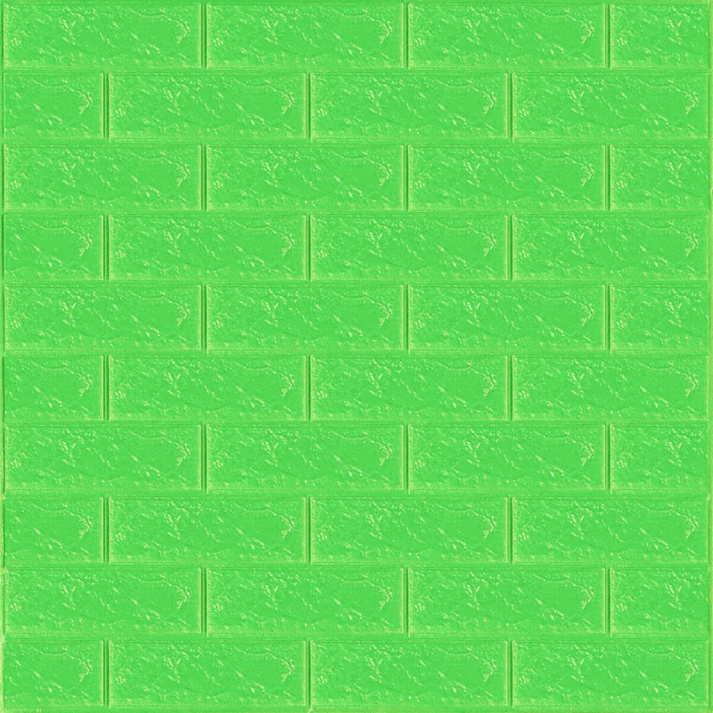 3D панель самоклеюча 700х770х3мм цегла Зелена (013-3) SW-00000639