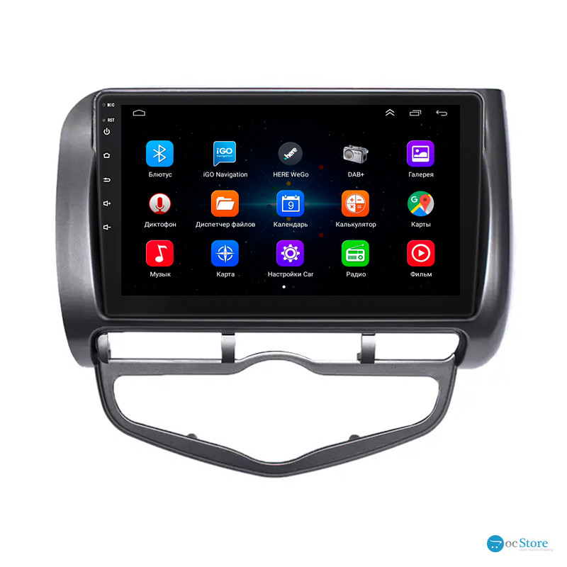 Штатная магнитола Lesko для Honda Fit I Auto AC 2001-2008 экран 9" 1/16Gb Wi-Fi GPS Base