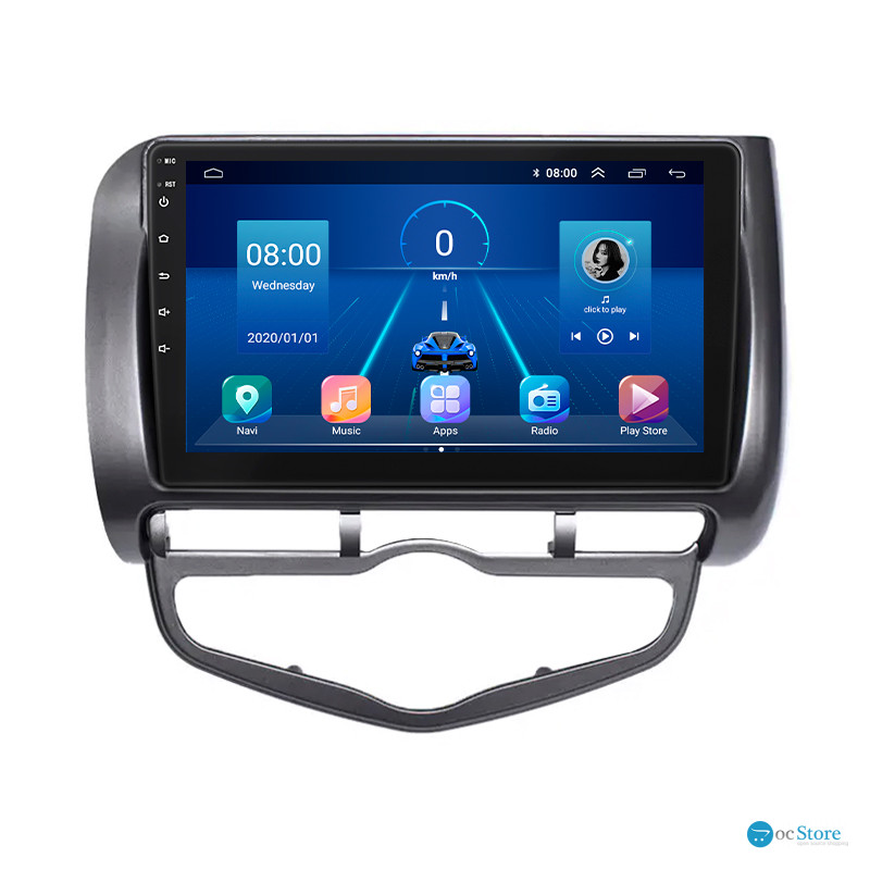 Штатная магнитола Lesko для Honda Fit I Auto AC 2001-2008 экран 9" 2/32Gb Wi-Fi GPS Base