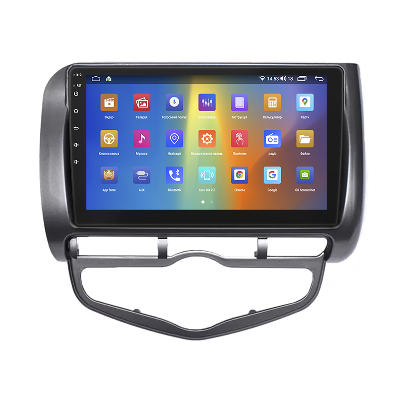 Штатная магнитола Lesko для Honda Fit I Auto AC 2001-2008 экран 9" 2/32Gb CarPlay 4G Wi-Fi GPS Prime