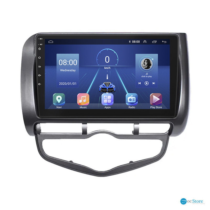 Штатная магнитола Lesko для Honda Fit I Auto AC 2001-2008 экран 9" 4/64Gb 4G Wi-Fi GPS Top