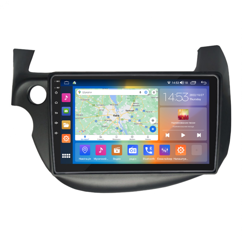Штатная магнитола Lesko для Honda Fit II 2007-2014 экран 10" 4/64Gb CarPlay 4G Wi-Fi GPS Prime