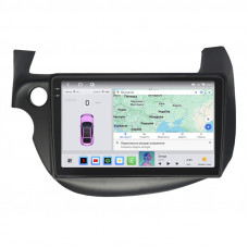 Штатная магнитола Lesko для Honda Fit II 2007-2014 экран 10" 4/64 QLED CarPlay 4G Wi-Fi GPS 360 Prime