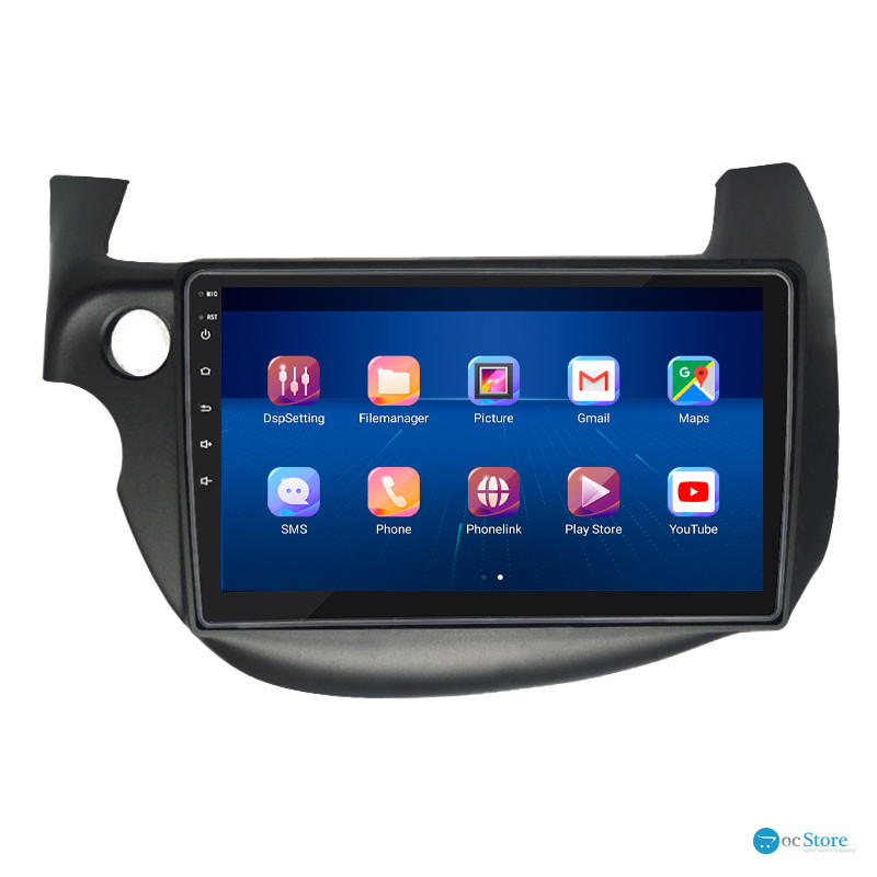Штатная магнитола Lesko для Honda Fit II 2007-2014 экран 10" 4/32Gb 4G Wi-Fi GPS Top