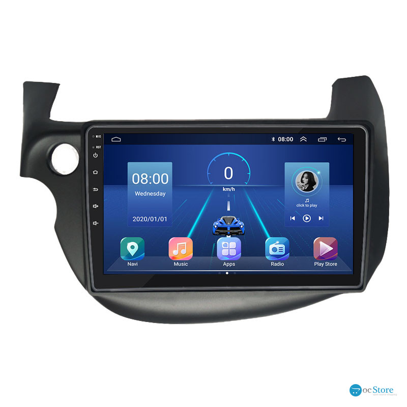 Штатная магнитола Lesko для Honda Fit II 2007-2014 экран 10" 4/64Gb 4G Wi-Fi GPS Top