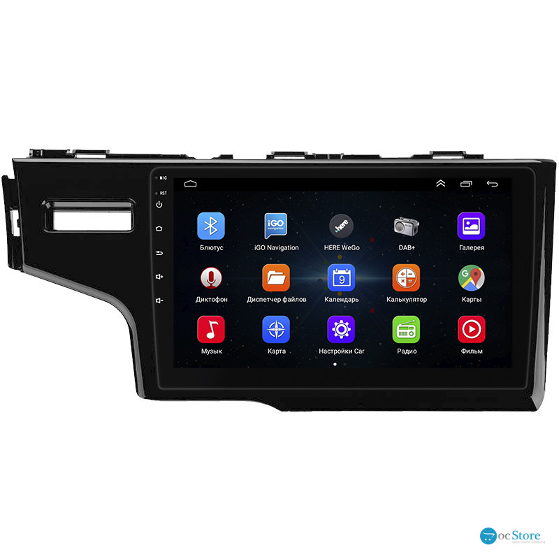 Штатная магнитола Lesko для Honda Fit III 2013-2017 экран 9" 1/16Gb Wi-Fi GPS Base