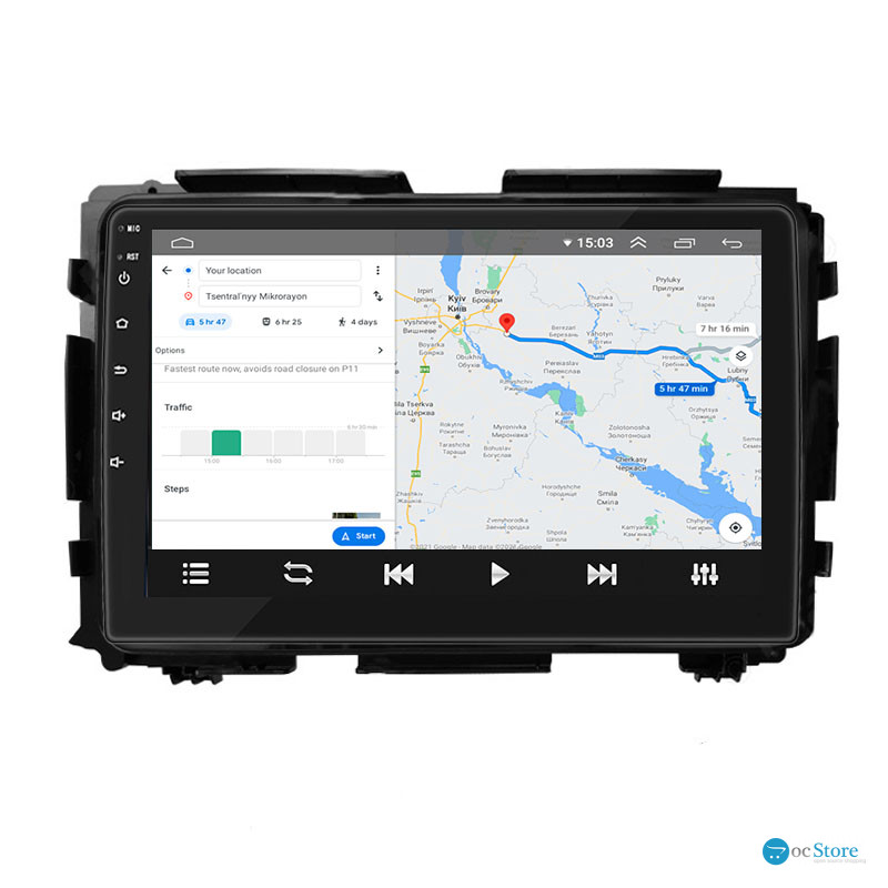 Штатная магнитола Lesko для Honda HR-V II 2013-2018 экран 9" 2/32Gb Wi-Fi GPS Base