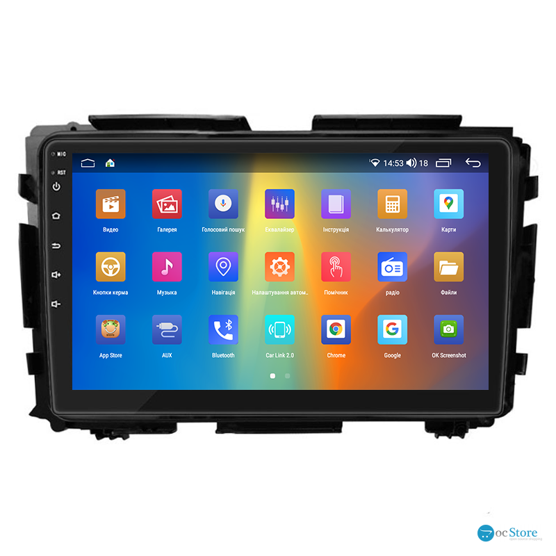 Штатная магнитола Lesko для Honda HR-V II 2013-2018 экран 9" 2/32Gb CarPlay 4G Wi-Fi GPS Prime