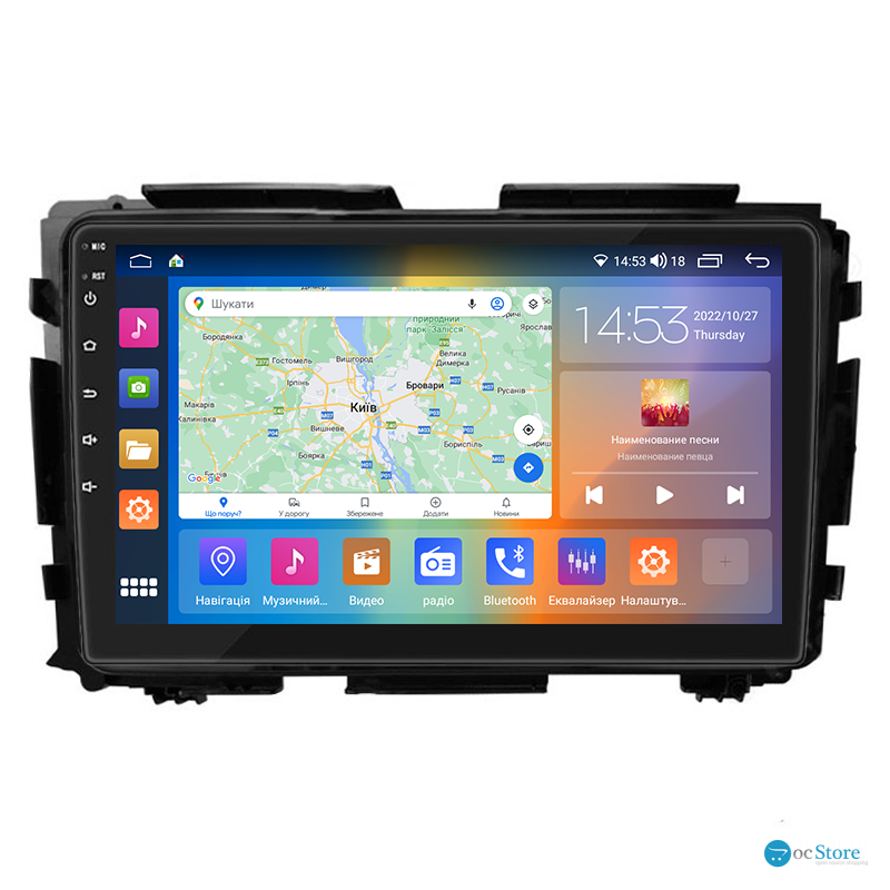 Штатная магнитола Lesko для Honda HR-V II 2013-2018 экран 9" 4/64Gb CarPlay 4G Wi-Fi GPS Prime