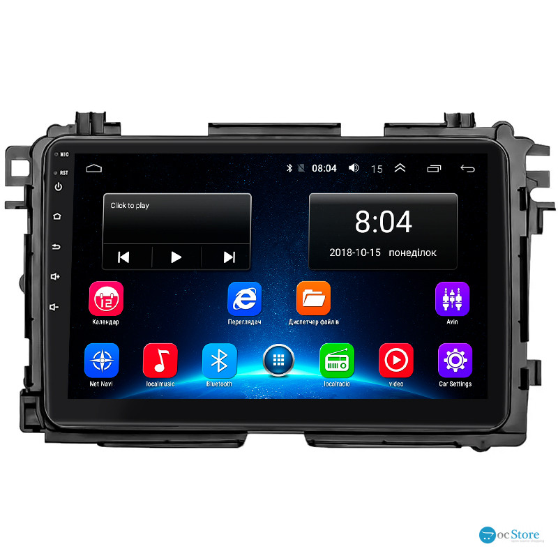 Штатная магнитола Lesko для Honda HR-V II Рестайлинг 2018-н.в. экран 9" 2/32Gb Wi-Fi GPS Base