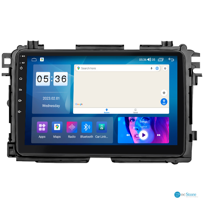 Штатная магнитола Lesko для Honda HR-V II Рестайлинг 2018-н.в. экран 9" 4/64Gb CarPlay 4G Wi-Fi GPS Prime