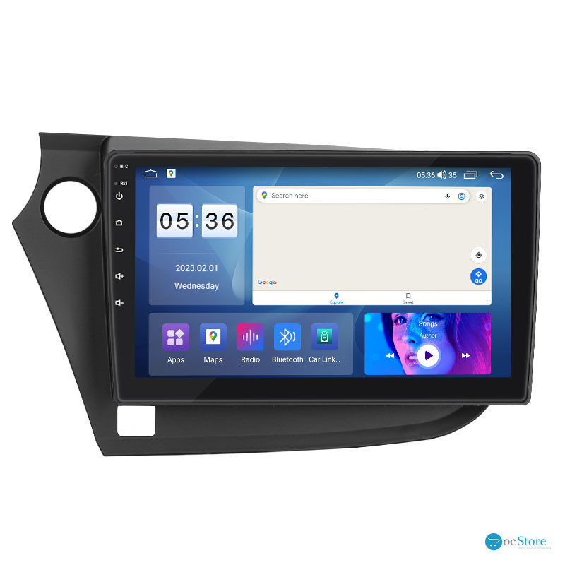 Штатная магнитола Lesko для Honda Insight II 2009-2011 экран 9" 2/32Gb CarPlay 4G Wi-Fi GPS Prime