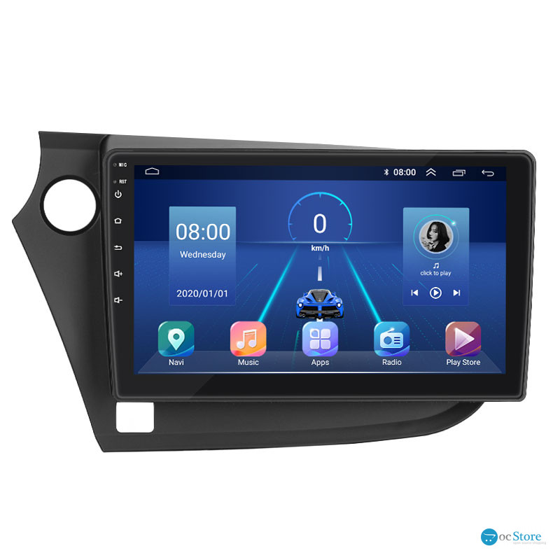 Штатная магнитола Lesko для Honda Insight II 2009-2011 экран 9" 2/32Gb 4G Wi-Fi GPS Top