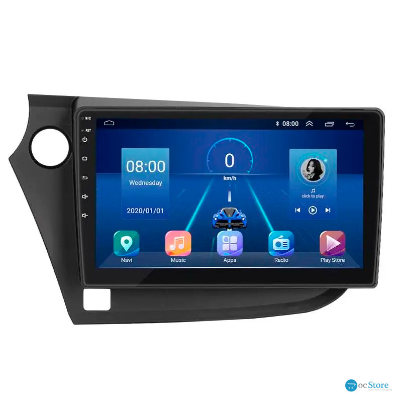 Штатная магнитола Lesko для Honda Insight II 2009-2011 экран 9" 6/128Gb 4G Wi-Fi GPS Top