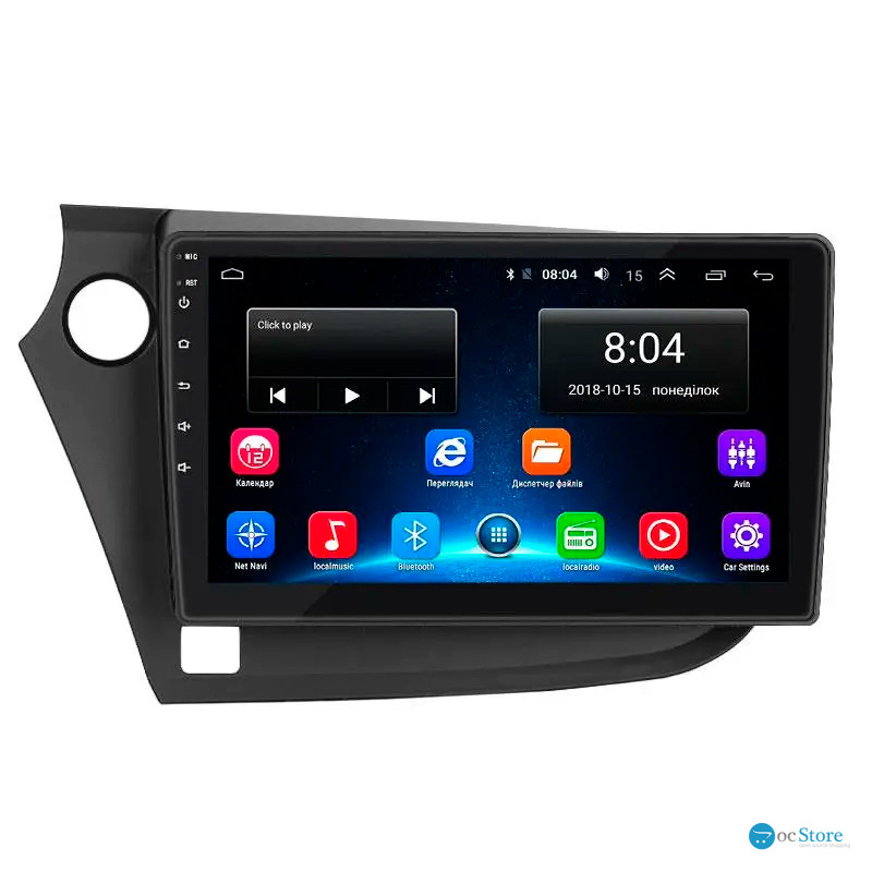 Штатная магнитола Lesko для Honda Insight II Рестайлинг 2011-2014 экран 9" 2/32Gb Wi-Fi GPS Base