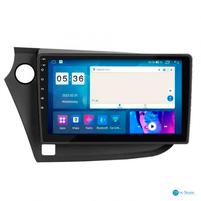 Штатная магнитола Lesko для Honda Insight II Рестайлинг 2011-2014 экран 9" 4/64Gb CarPlay 4G Wi-Fi GPS Prime