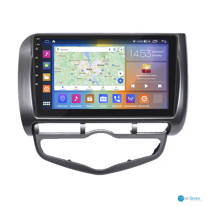Штатная магнитола Lesko для Honda Jazz I 2001-2005 экран 9" 2/32Gb CarPlay 4G Wi-Fi GPS Prime