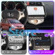 Штатная магнитола Lesko для Honda Jazz I 2001-2005 экран 9" 4/64 QLED CarPlay 4G Wi-Fi GPS 360 Prime