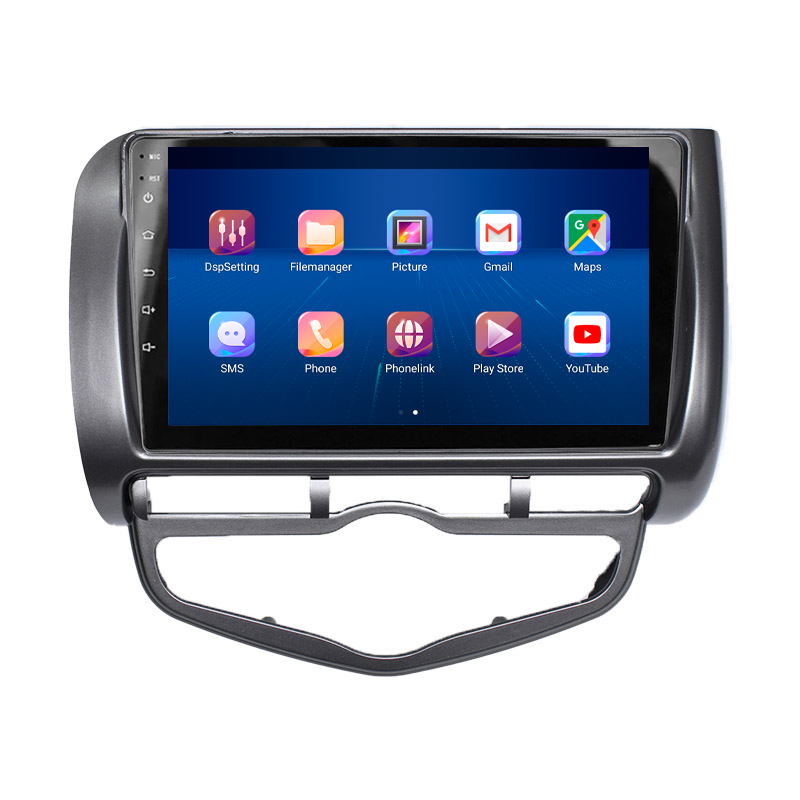 Штатная магнитола Lesko для Honda Jazz I 2001-2005 экран 9" 4/64Gb 4G Wi-Fi GPS Top